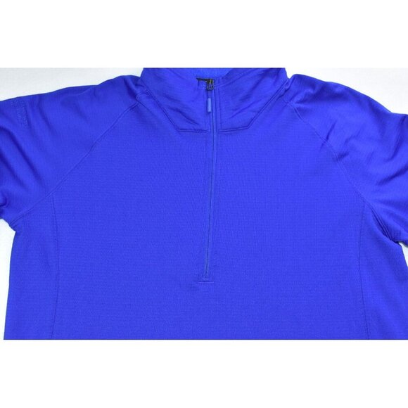 North Face Mountain Peaks Men's Sweatshirt Size XL 1/4 Zip Blue Pullover Logo Co - Picture 3 of 15